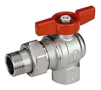 Кран шаровой Giacomini R789 3/4" НР/ВР угловой американка полнопроходной ручка-бабочка