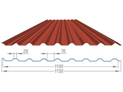 Профнастил коричневый RAL 8017 С21