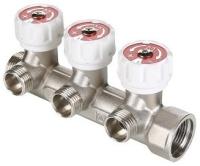 Коллектор Valtec 3/4"x1/2" на 4 выхода с вентилями для водоснабжения VTc.570.N.0504