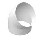 Колено пвх круглый D125 мм 45*