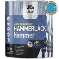 DUFA PREMIUM HAMMERLACK 3в1 эмаль на ржавчину молотковая голубая 0.75 л.