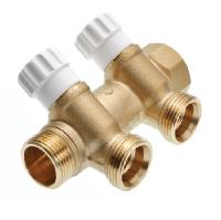 Коллектор TECE 1"х3/4" «EK евроконус» на 2 контура с запорными вентилями 8730010