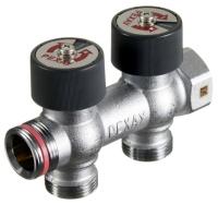 Распределительный коллектор Рехау 3/4"x3/4" - 2 отвода «евроконус» (арт. 11316443001)