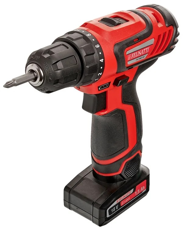 Дрель шуруповёрт аккумуляторная FELISATTI ДА-18ЭР