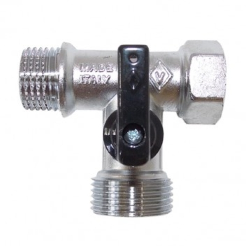 Кран BUGATTI (877) Кран 3-х проходной для стиральной машинки