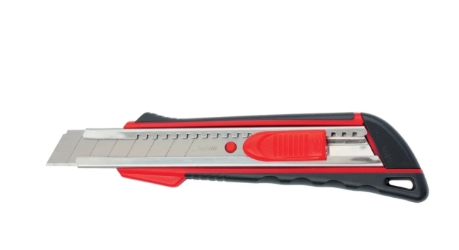 Нож с выдвижным лезвием 18 мм MATRIX двухкомпонентная рукоятка