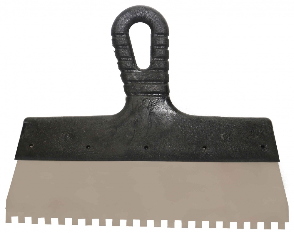 Шпатель зубчатый нержавеющий, зуб 6х6 мм 350 мм