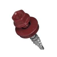 Саморезы кровельные 5,5х19 сверло RAL3011 коричнево-красный