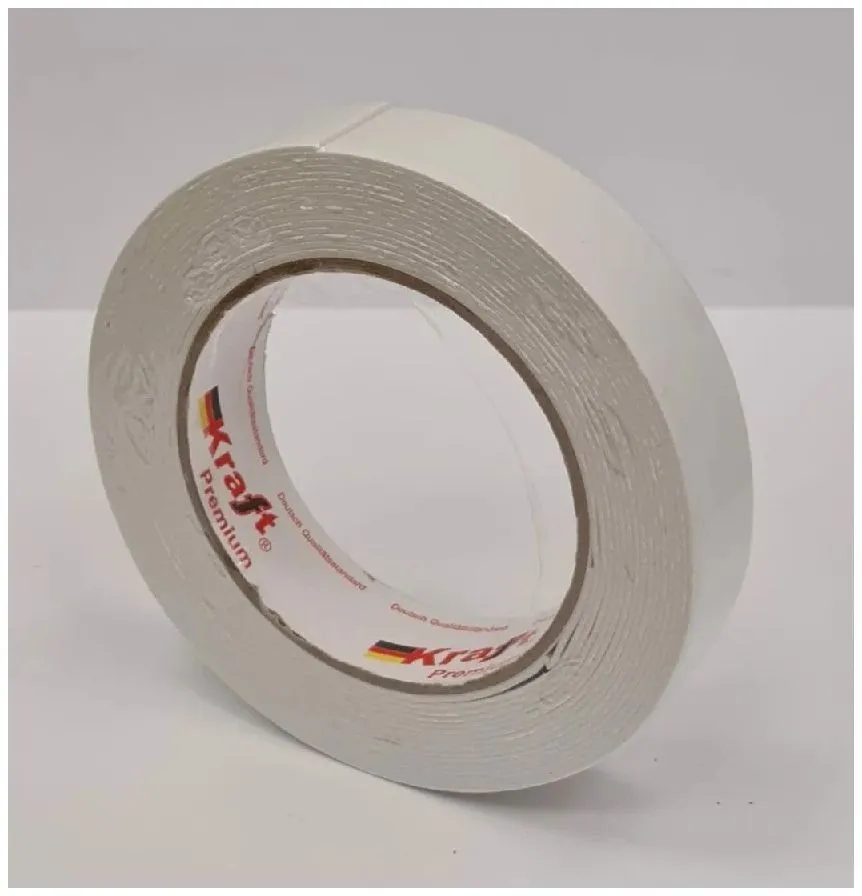 Скотч двусторонний KRAFT Premium 19ммх5м на вспененной основе