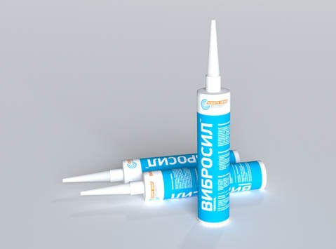 Герметик силиконовый виброакустический Вибросил белый 290 мл