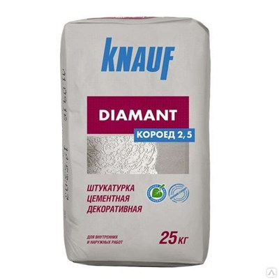 Штукатурка короед 2,5мм Кнауф Диамант 25кг (Knauf Diamant) декоративная 