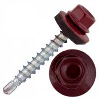 Саморезы кровельные 4,8х70 сверло RAL3005 винно-красный