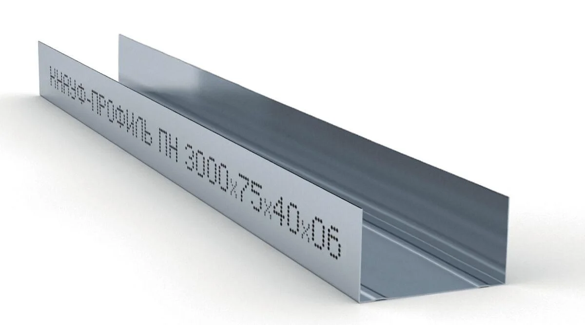 Профиль направляющий ПН Кнауф (Knauf) 75х40х0,6мм дл. 3м