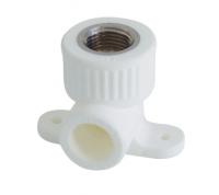 Угольник с креплением Kalde 20х1/2" ВР с внутренней резьбой полипропиленовый 3222-bat-200b01