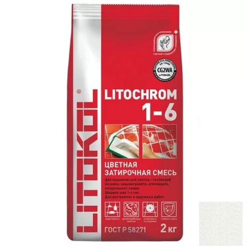 Затирка Litokol Litochrom 1-6 C.00 белый (2 кг)