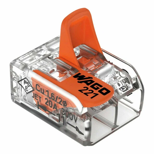 Клеммник 2 контакта Wago 221-412 (0,08х4мм)