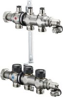Коллектор Oventrop Multidis SF 1" 3хG 3/4 арт. 1404553 (три контура) с вентильными вставками