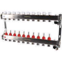 Коллектор Rommer 1"x3/4" на 10 контуров с расходомерами и запорными клапанами RMS-1201-000010