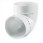 Колено пвх круглый D100 мм 90*