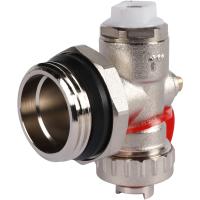 Регулируемый концевой фитинг Rommer 1" с дренажным вентилем и ручным воздухоотводчиком