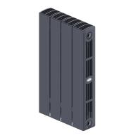 Радиатор Rifar SUPReMO 500 "титан" - 4 секции подключение боковое