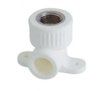 Угольник с креплением Kalde 25х3/4" ВР с внутренней резьбой полипропиленовый 3222-bat-250c01