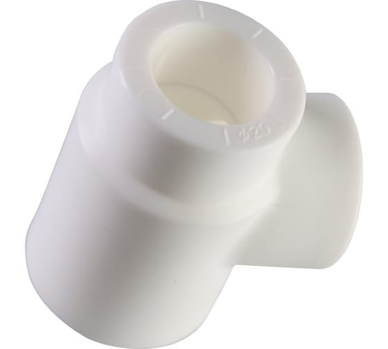 Тройник переходной ∅25-20-20 белый полипропилен