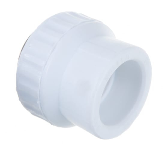 Комбинированная муфта под ключ ф50-1 1/2 внутр. белый полипропилен