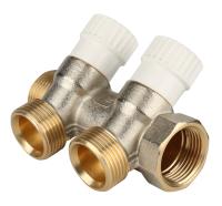 Коллектор распределительный Stout 1"x3/4" - 2 отвода «EK евроконус» SMB 6851 013402