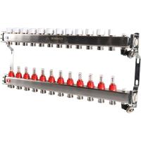 Коллектор Rommer 1"x3/4" на 12 контуров с расходомерами и запорными клапанами RMS-1201-000012