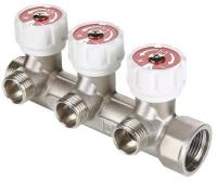 Коллектор Valtec 3/4"x1/2" на 2 выхода с вентилями для водоснабжения VTc.570.N.0502