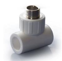 Тройник Политэк 25x1/2" НР с наружной резьбой комбинированный полипропиленовый