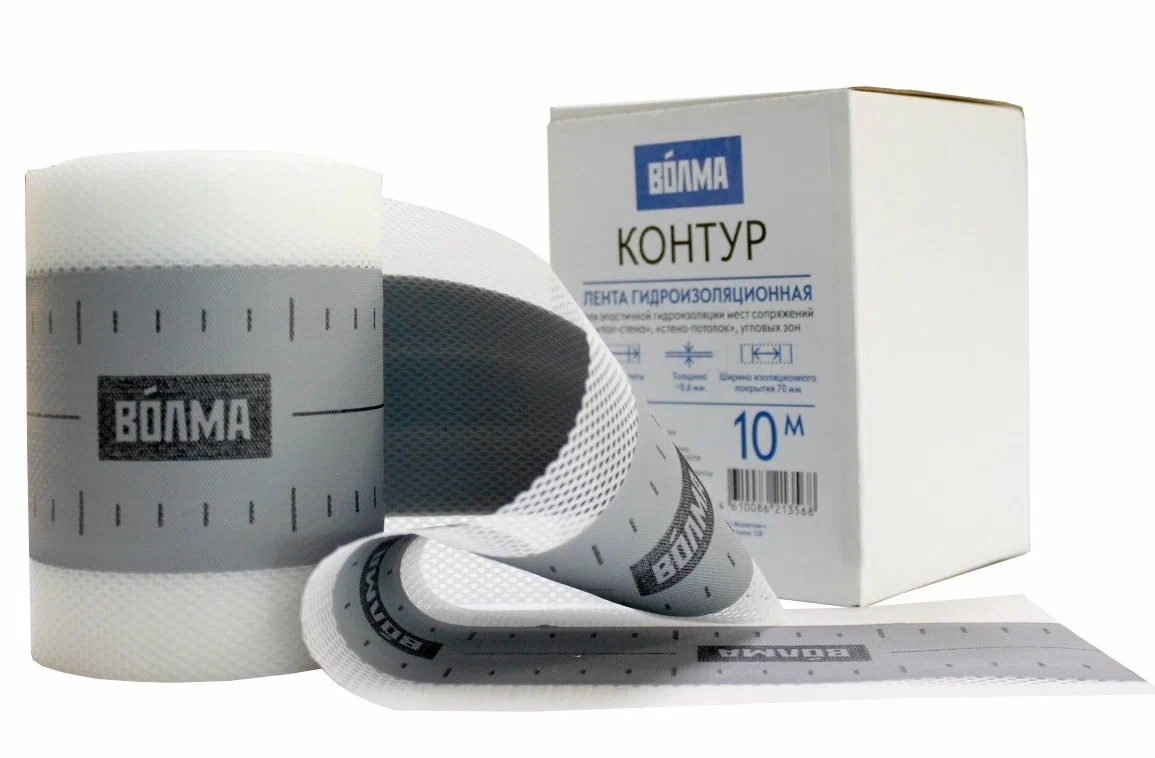 Лента гидроизоляционная Волма Контур, 0,6х120х10м