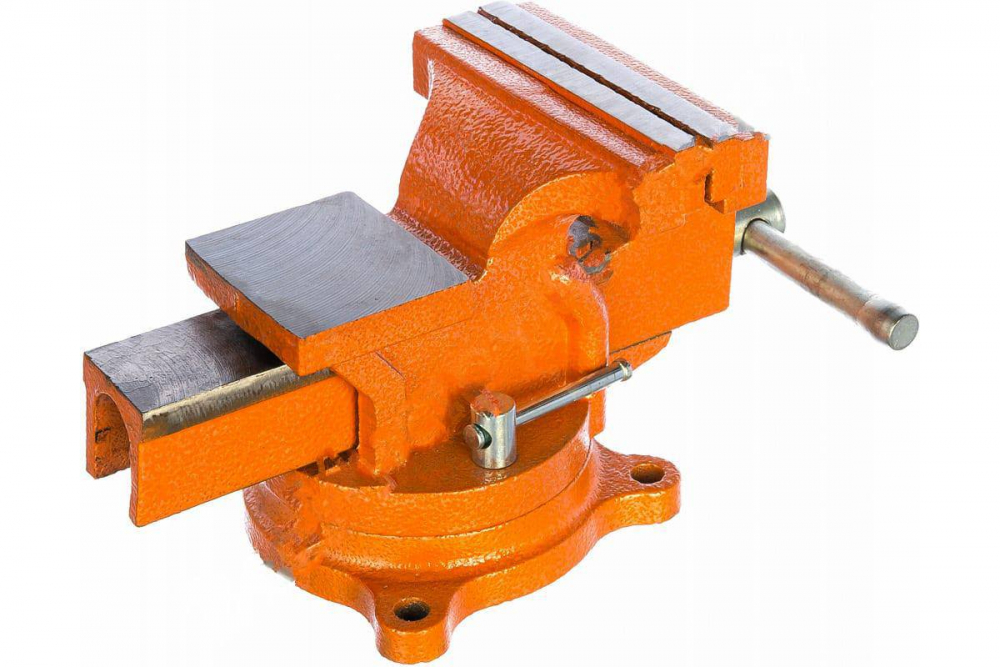 Тиски слесарные, поворотные, с наковальней SPARTA 100 мм