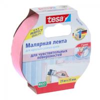 Скотч малярный 25мм*25м tesa розовый
