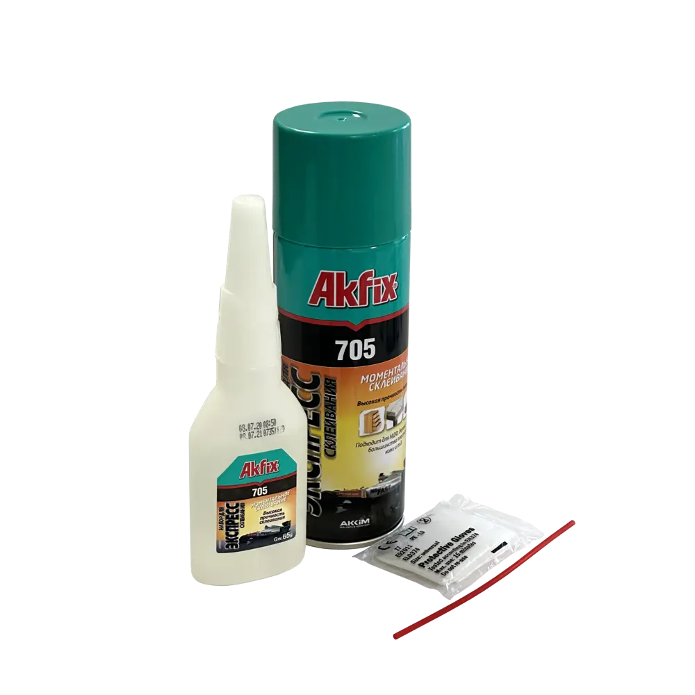 Супер-клей Akfix 705 65 гр + 200 мл