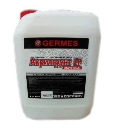 Грунтовка Гермес Акрилгрунт LF 10л глубокого проникновения (Germes)