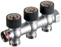 Распределительный коллектор Рехау 3/4"x3/4" - 3 отвода «евроконус» (арт .11316453001)