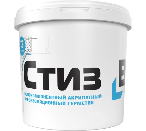Герметик для монтажа окон СТИЗ B ведро 3 кг