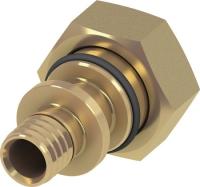 Соединение TECEflex 16x3/4" «евроконус» с накидной гайкой латунное прямое (арт. 763616)