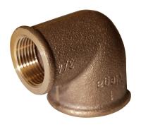 Уголок переходной 1"-3/4 гайка-гайка бронза Viega 320683