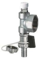 Узел для коллектора FAR 1" ВР с ручным воздухоотводчиком, сливным краном хромированный FK 4070 M138