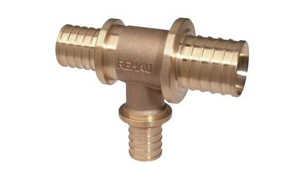 Тройник Rehau Rautitan RX 32-20-25 мм с уменьшенным боковым и торцевым проходом 