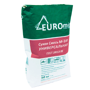 Сухая смесь монтажно-кладочная М-200 Евромикс 40кг