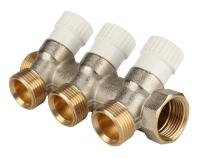 Коллектор распределительный Stout 3/4"x3/4" - 3 отвода «EK евроконус» SMB 6851 343403