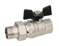 Кран шаровый Bugatti Oregon 322 1" 1/4 НР/ВР американка полнопроходной ручка-бабочка