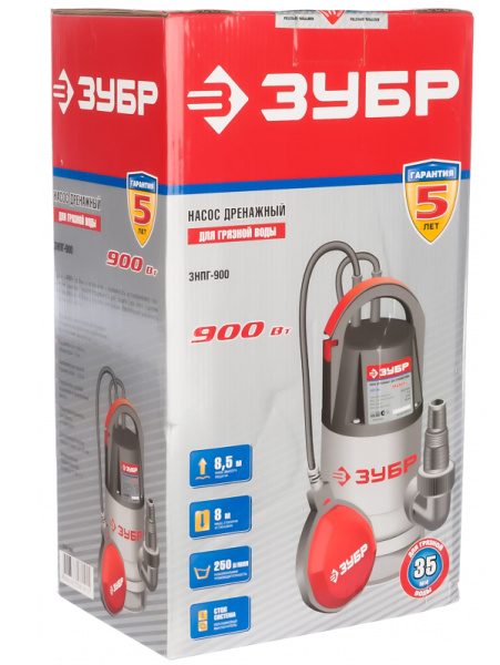 Насос дренажный ЗУБР ЗНПГ-900