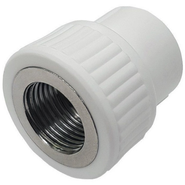 Комбинированная муфта ∅25 1/2 внут. белый полипропилен