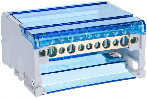 Шина на DIN-рейку в корпусе (кросс-модуль) ШНК 4х11 3L+PEN IEK