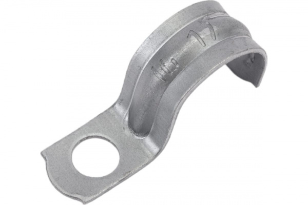 Скоба крепежная однолапковая СМО d16-17мм металл